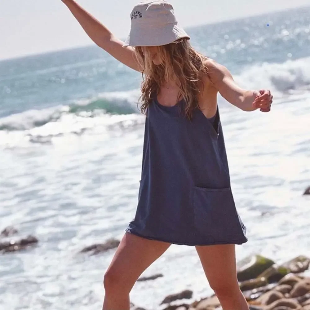 FP MOVEMENT NWOT Free People Hot Shot Onesie Purple Romper